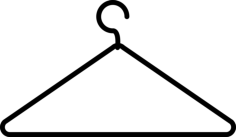 Coat Hanger Thin Outline Vinyl Cutting Svg File, Free Vectors File